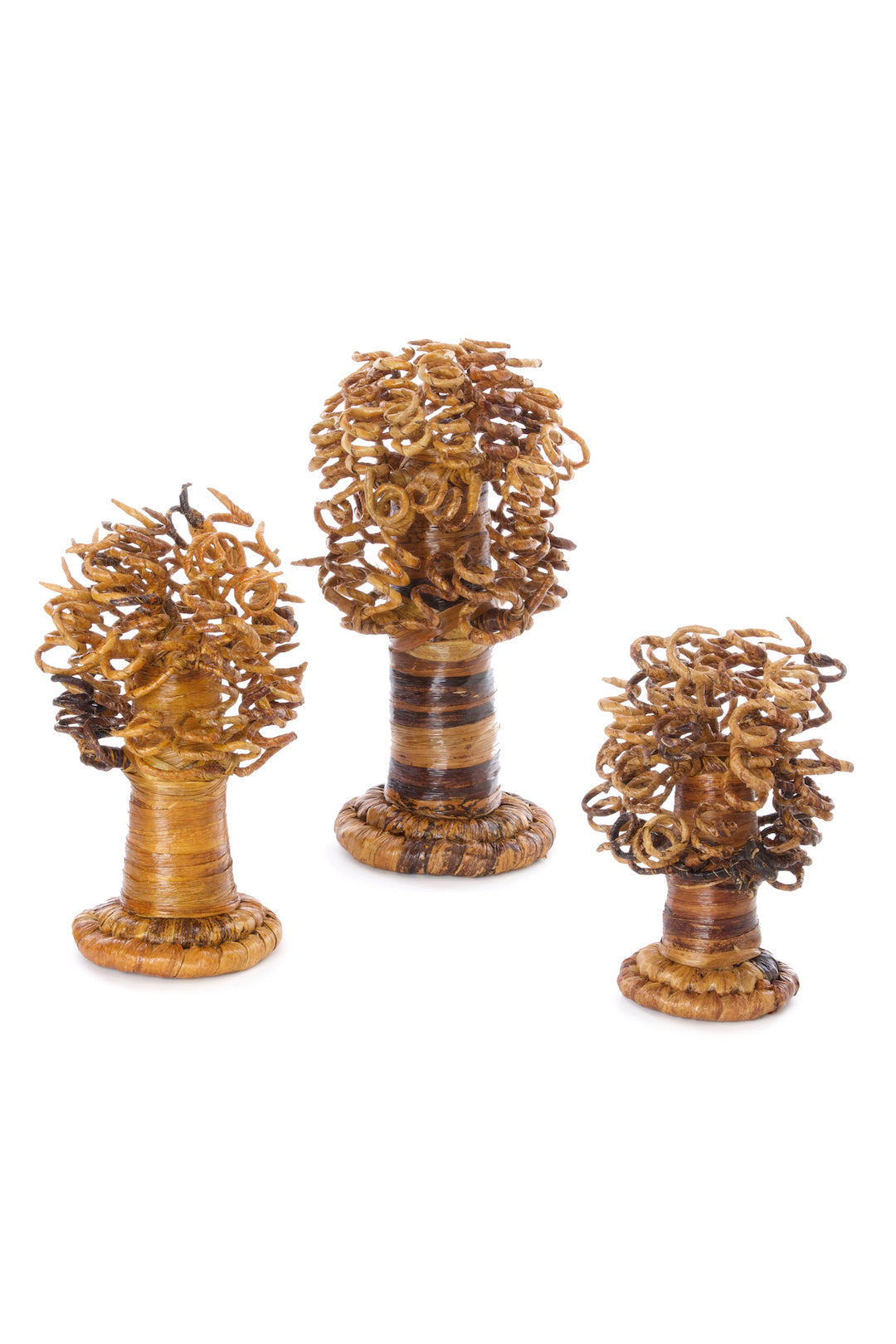 Medium Curly Banana Fiber Baobab Tree Sculpture