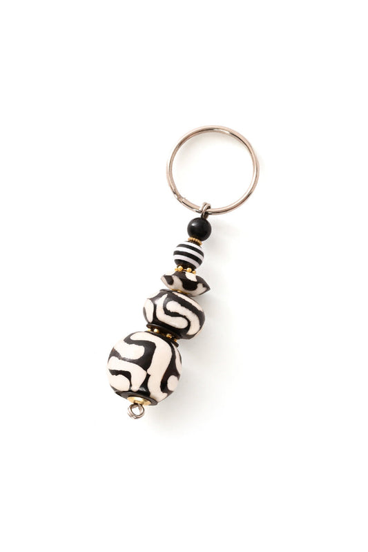 Stacked Batik Bone Keychain