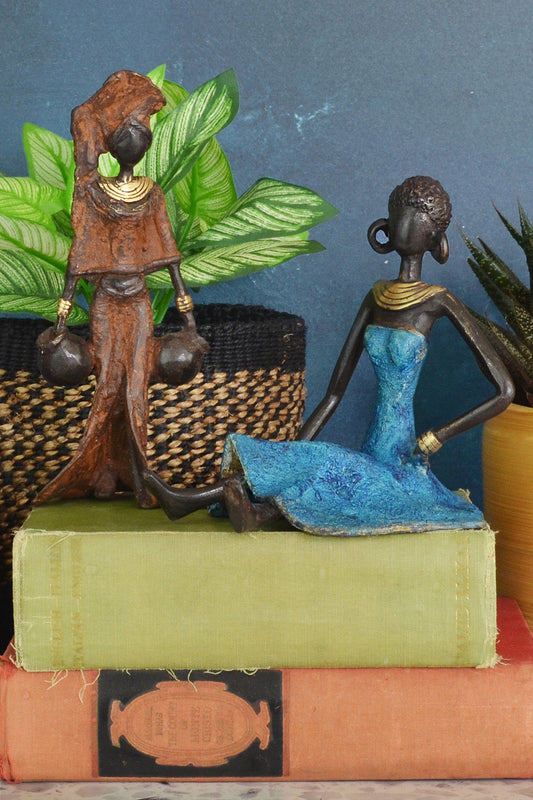 Beauty in Balance Burkina Bronze Sculpture