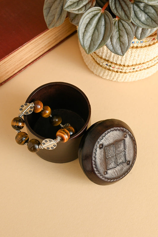 Brown Tuareg Leather Ring Box