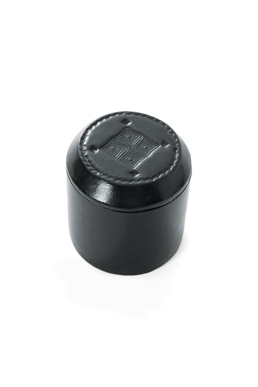 Black Tuareg Leather Ring Box
