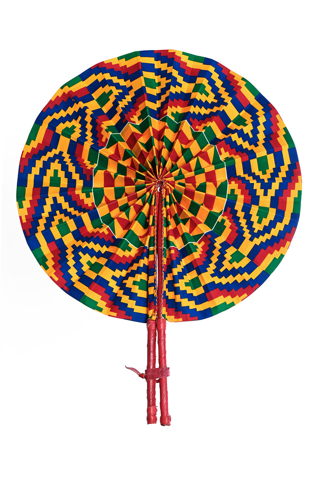XL Ankara Fabric Folding Wall Art Fan