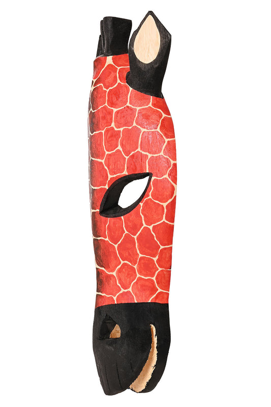 Large Two-Tone Brown & Ochre Giraffe Mask