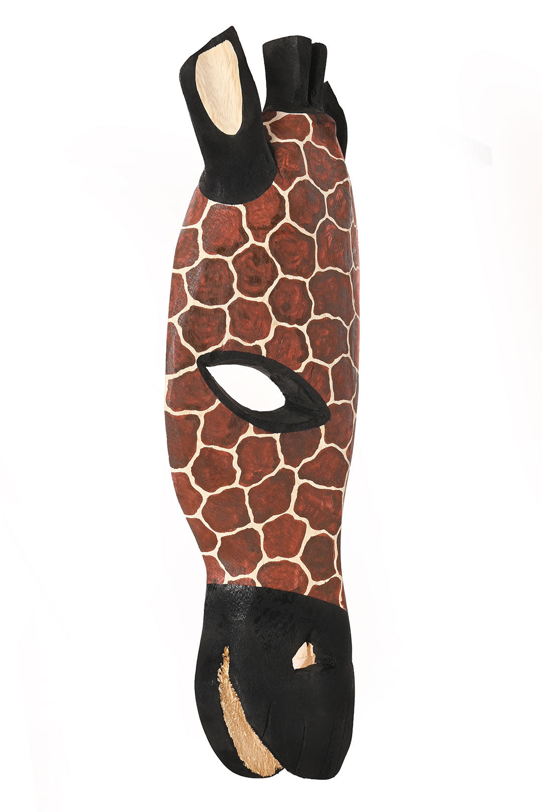 Large Two-Tone Brown & Ochre Giraffe Mask