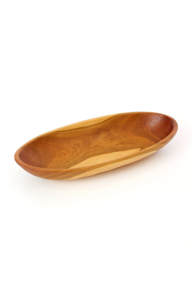 Large Oval Mahogany Serving Bowl
