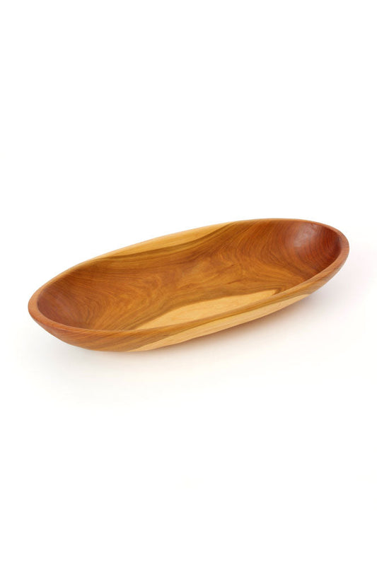 Large Oval Mahogany Serving Bowl