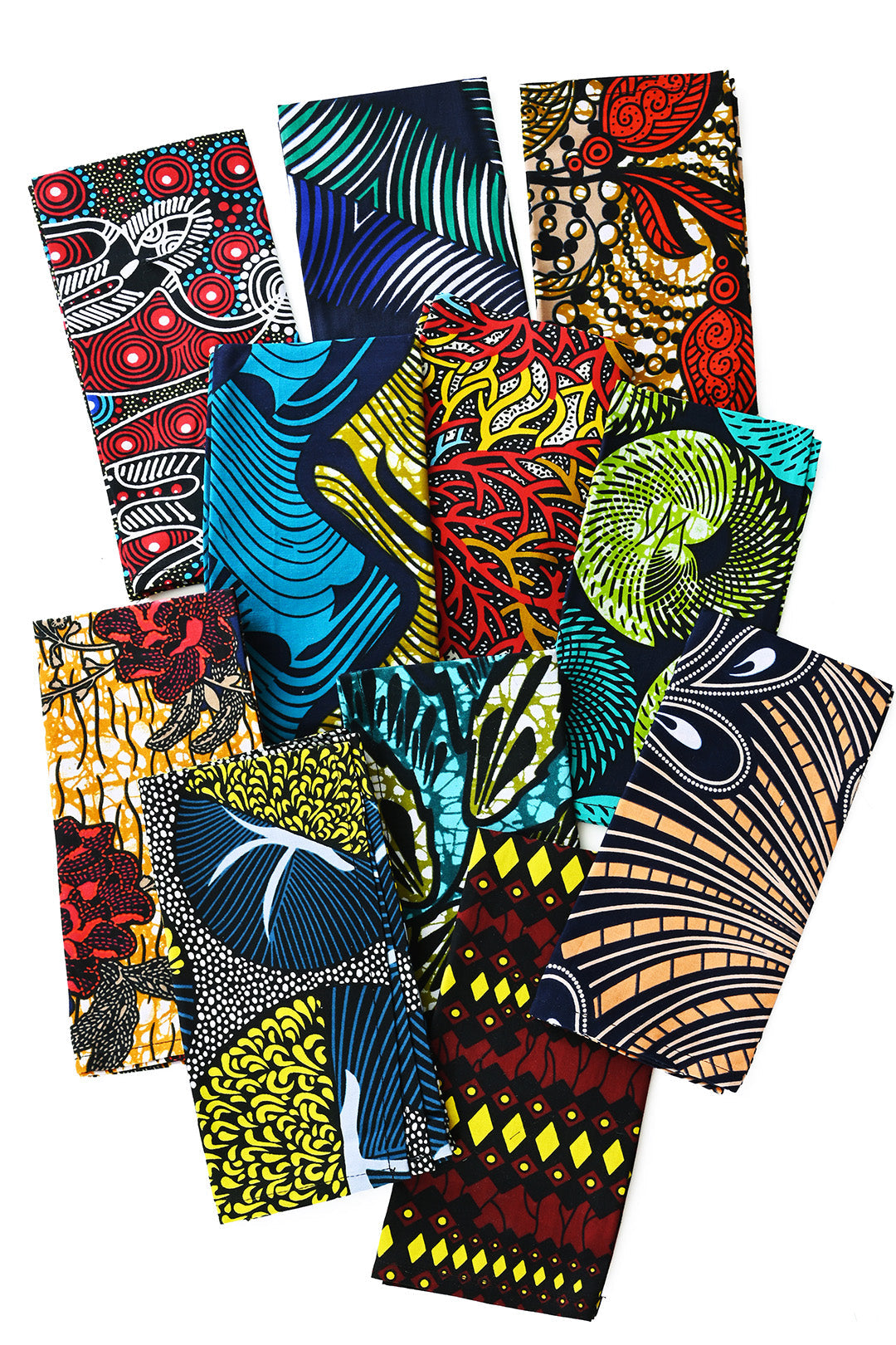 Set of 4 Assorted Colorful Kitenge Dinner Napkins