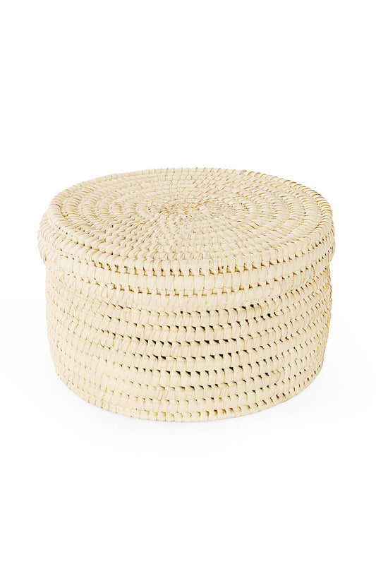 All-Natural Turkana Lidded Sewing Basket