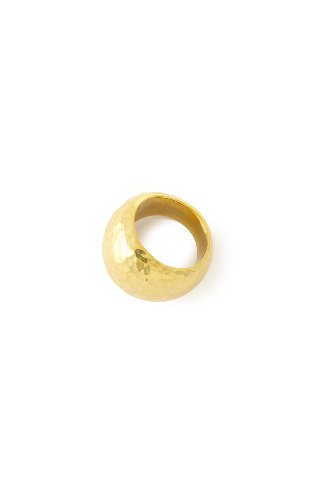 Kenyan Hammered Brass Prosperity Ring
