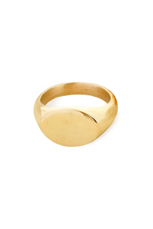 Kenyan Brass Signet Ring - 2 sizes