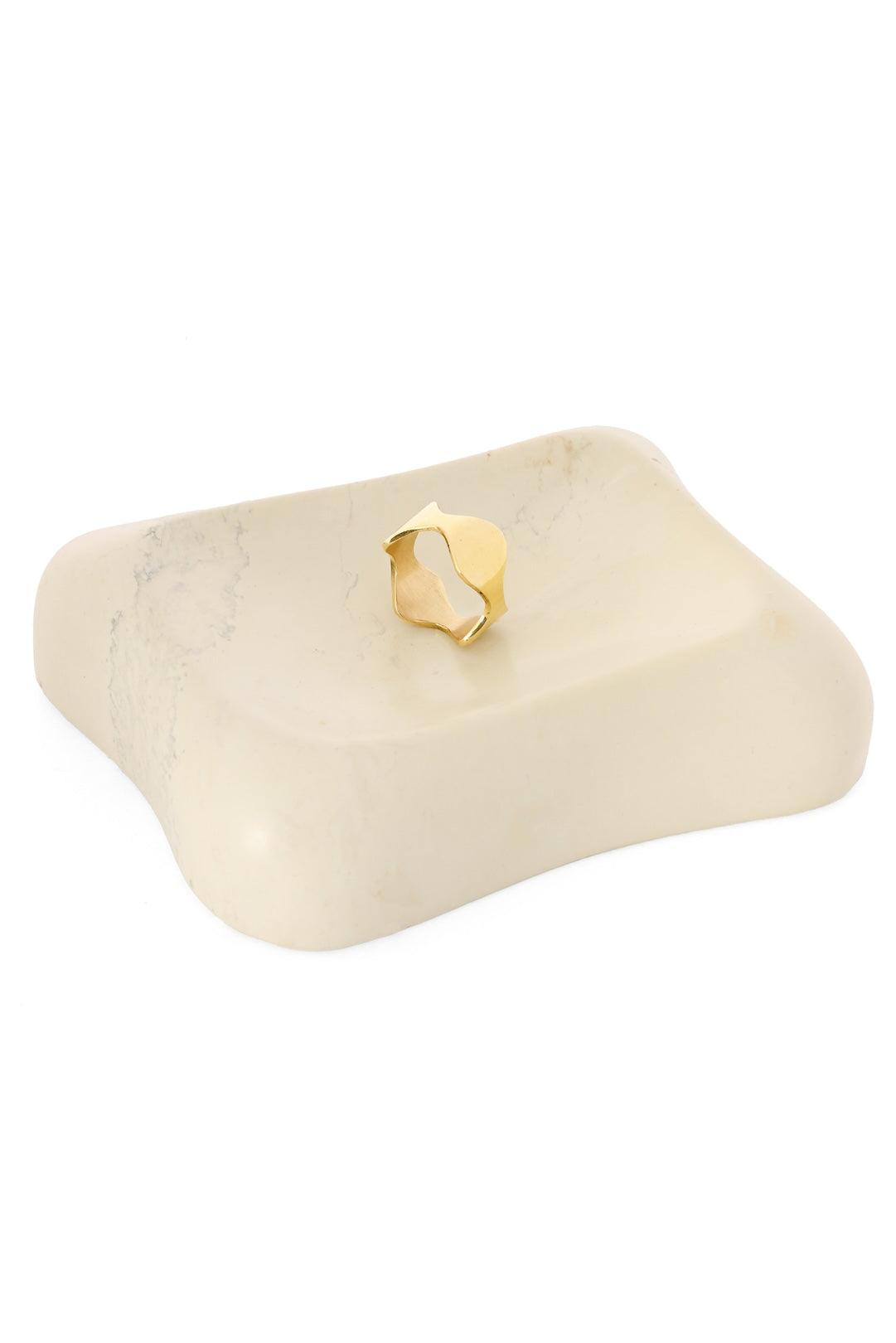 Kenyan Brass Wave Form Ring - US ring size 8
