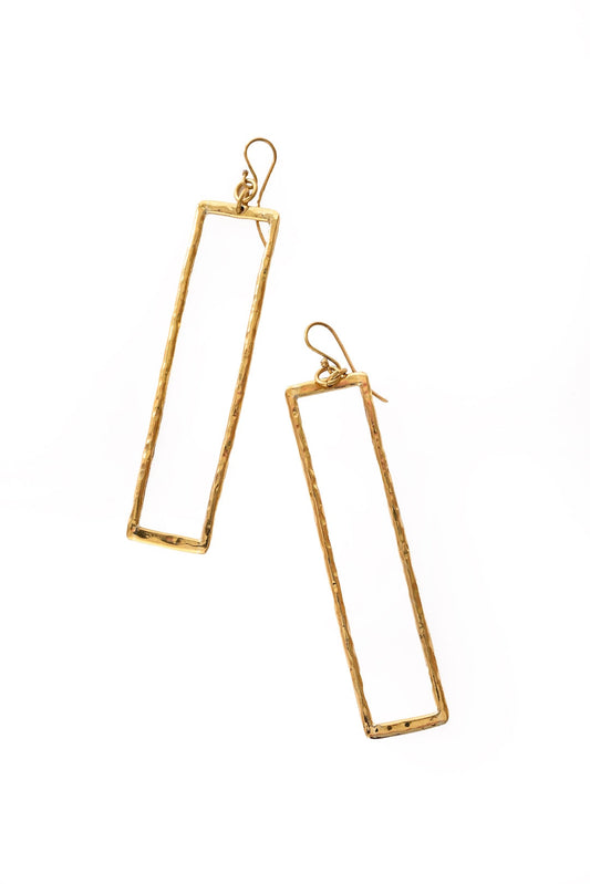 Kenyan Brass Cathedral Earrings