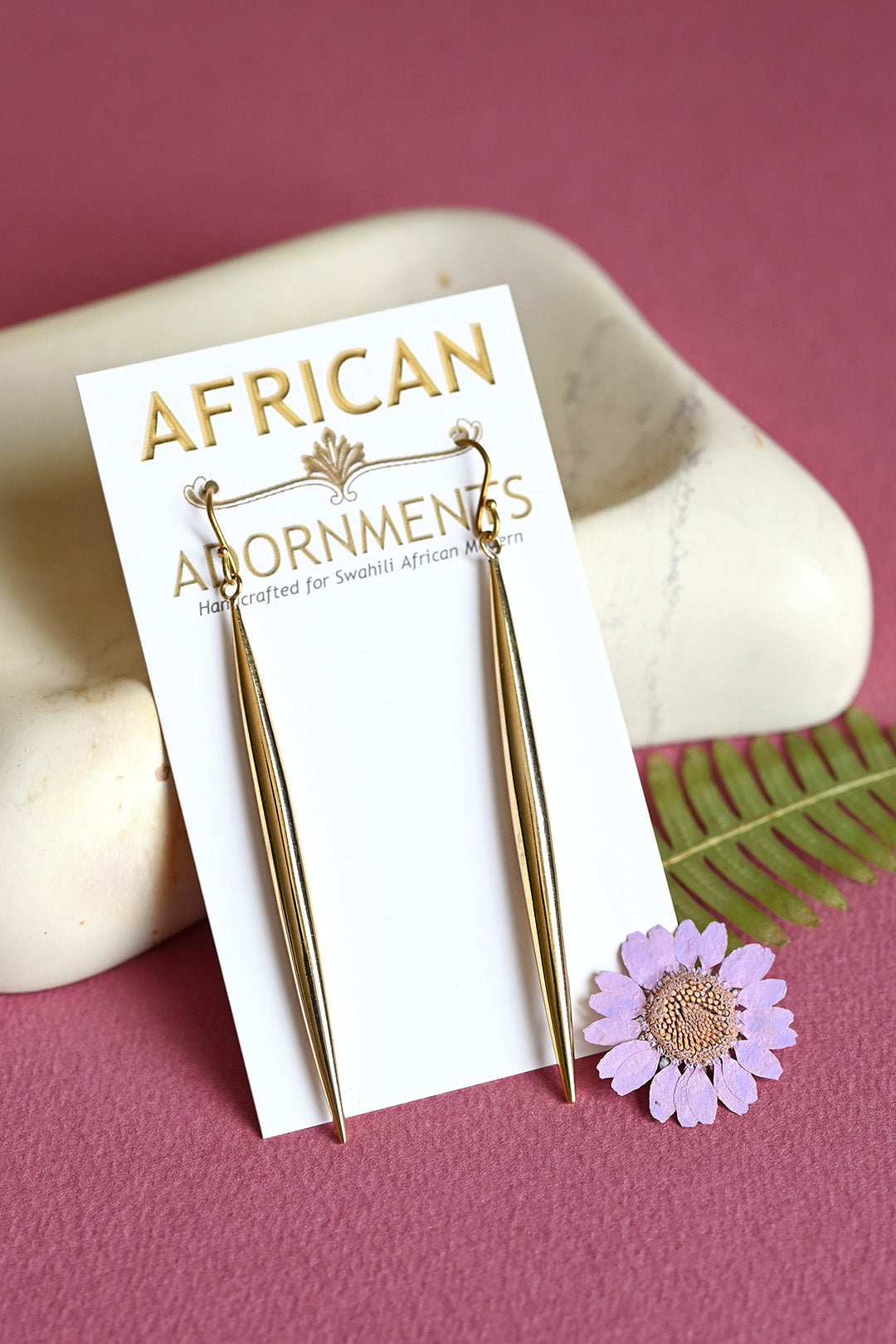 Kenyan Brass Javelin Earrings