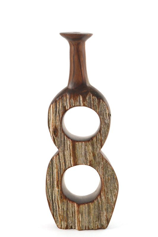 Small Mozambican Sandalwood Infinity Stem Vase