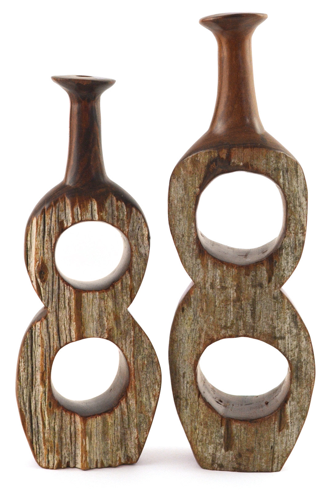 Small Mozambican Sandalwood Infinity Stem Vase