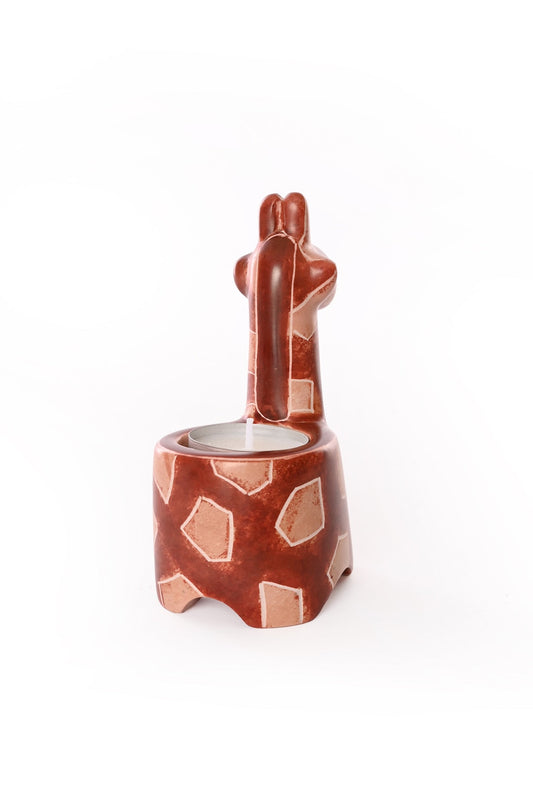 Soapstone Giraffe Tea Light Candle Holder