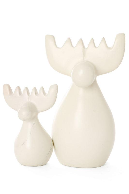 Small All Natural Soapstone Reindeer Sculpture