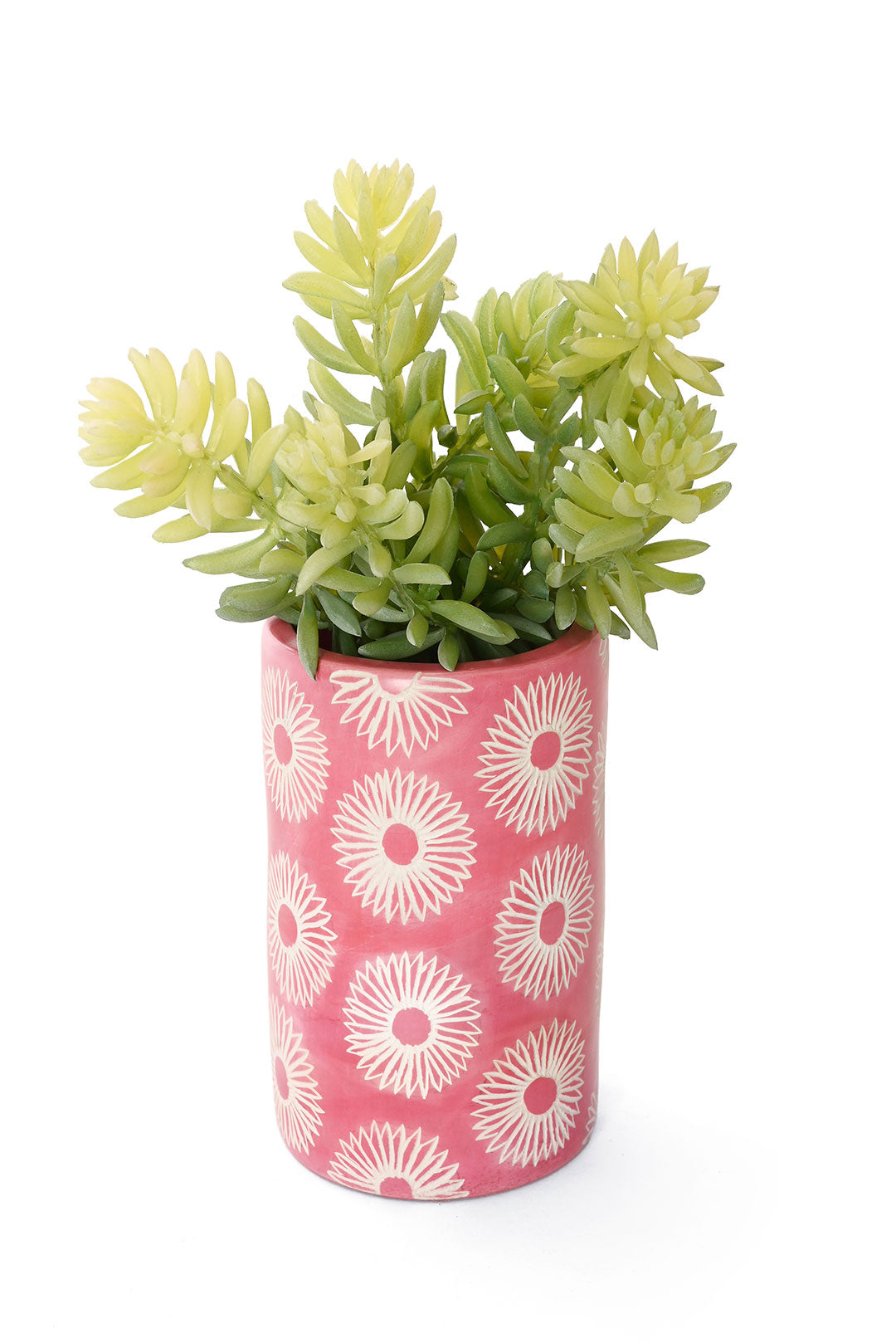Pink Blossom Soapstone Pencil Cup or Vase