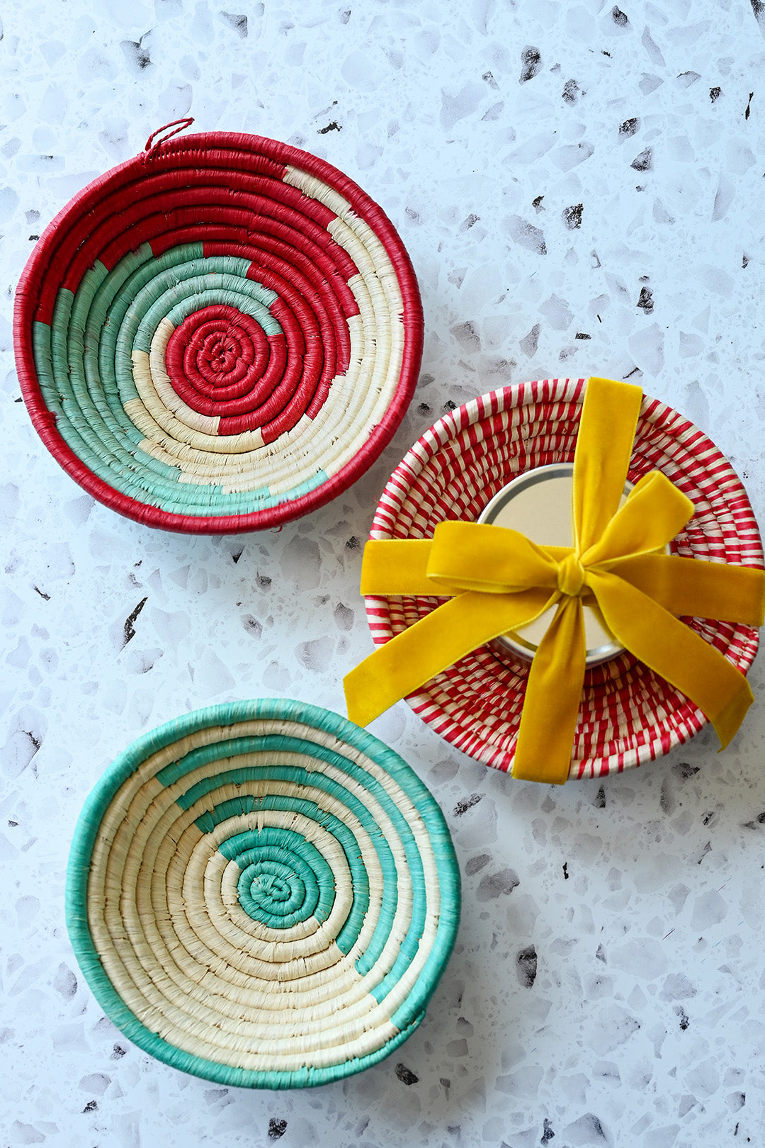 Mini Raffia Fruit & Grain Baskets