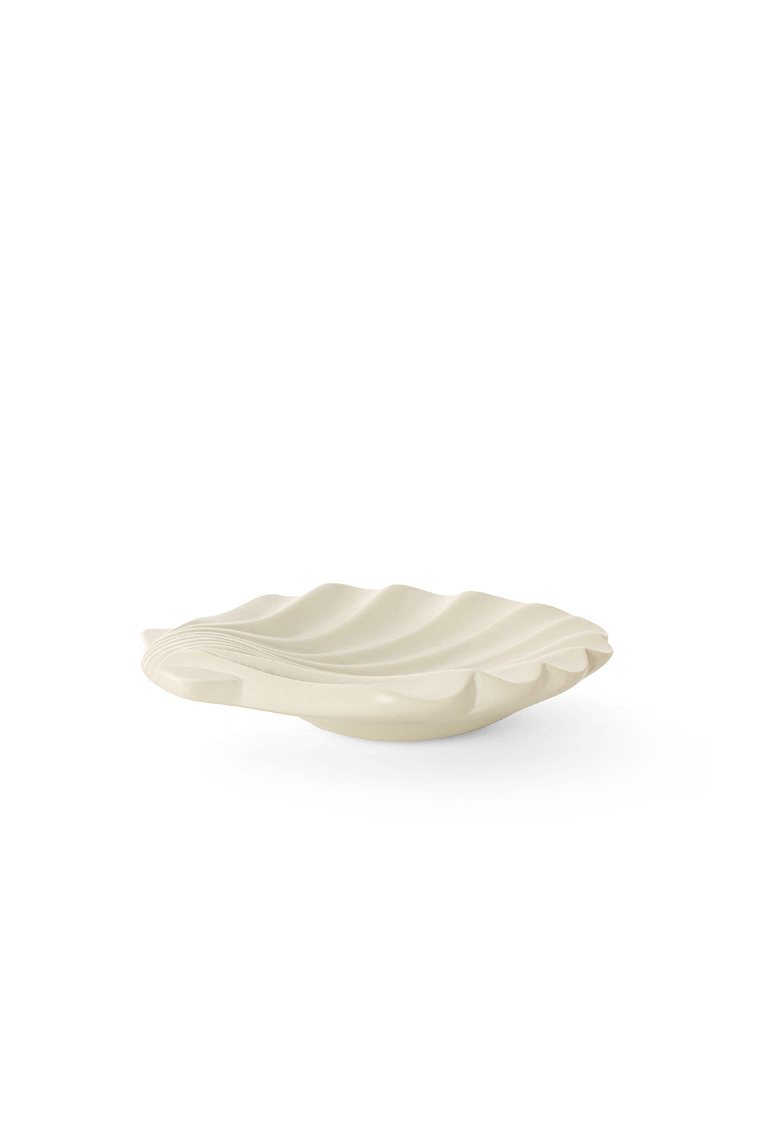 Small All-Natural Soapstone Scallop Shell Dish