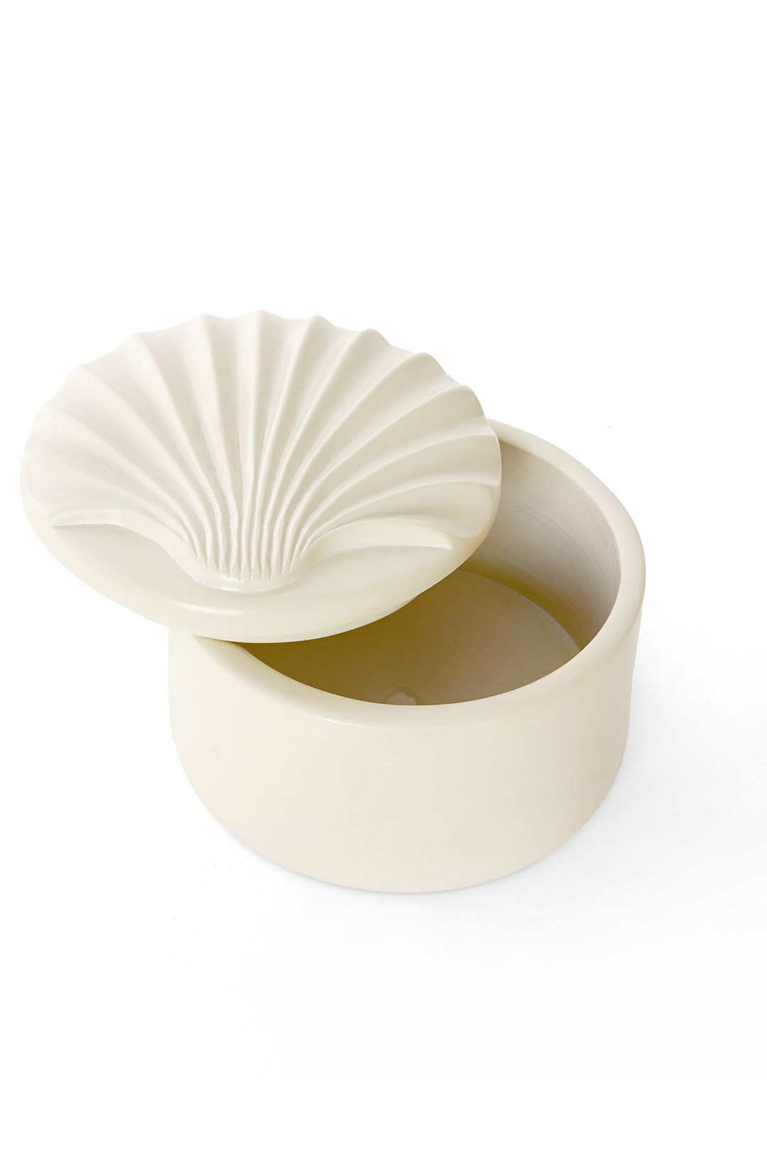 All Natural Soapstone Scallop Shell Storage Box