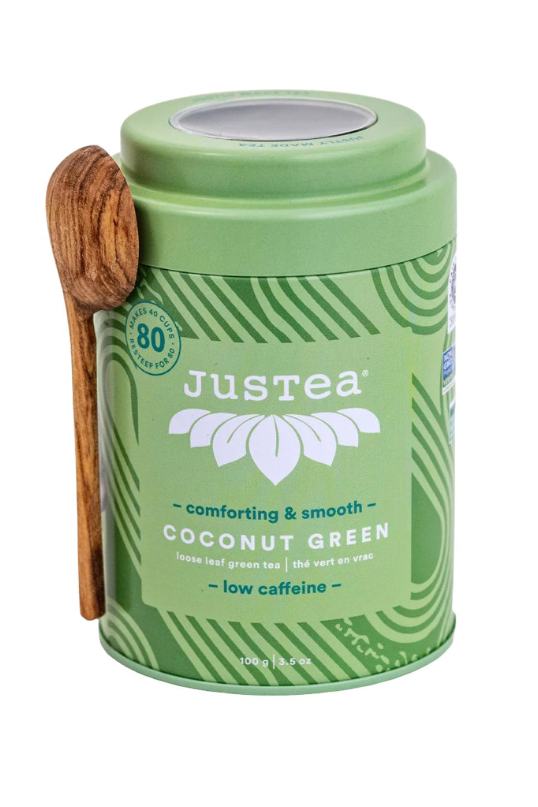 JusTea Coconut Green Loose Leaf Tea