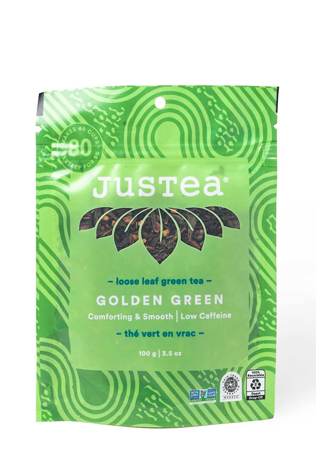 JusTea Coconut Green Loose Leaf Tea