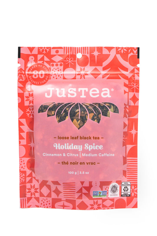JusTea Holiday Spice Loose Leaf Tea