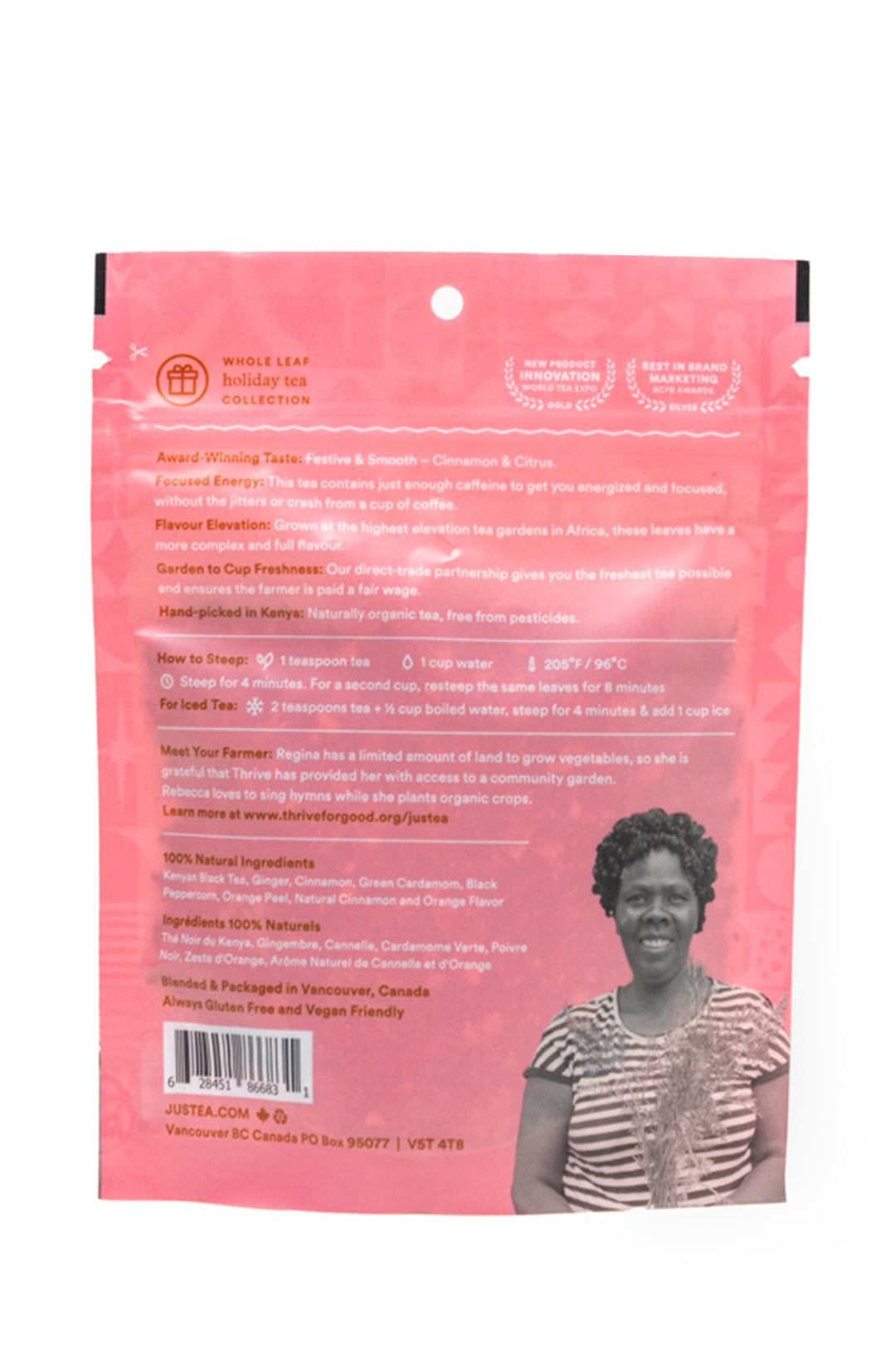 JusTea Holiday Spice Loose Leaf Tea