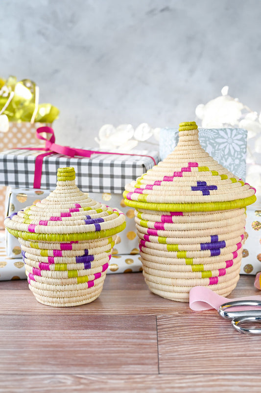 Rwenzori Big Kindness Basket with Pointed Lid