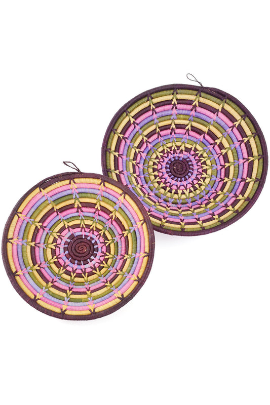 Ugandan Flower Garden Raffia Coil Baskets