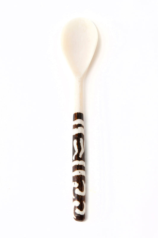 Hand Carved Cow Bone Tea Spoon