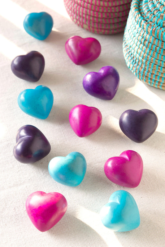 Dozen Solid Color Soapstone Sweet Hearts