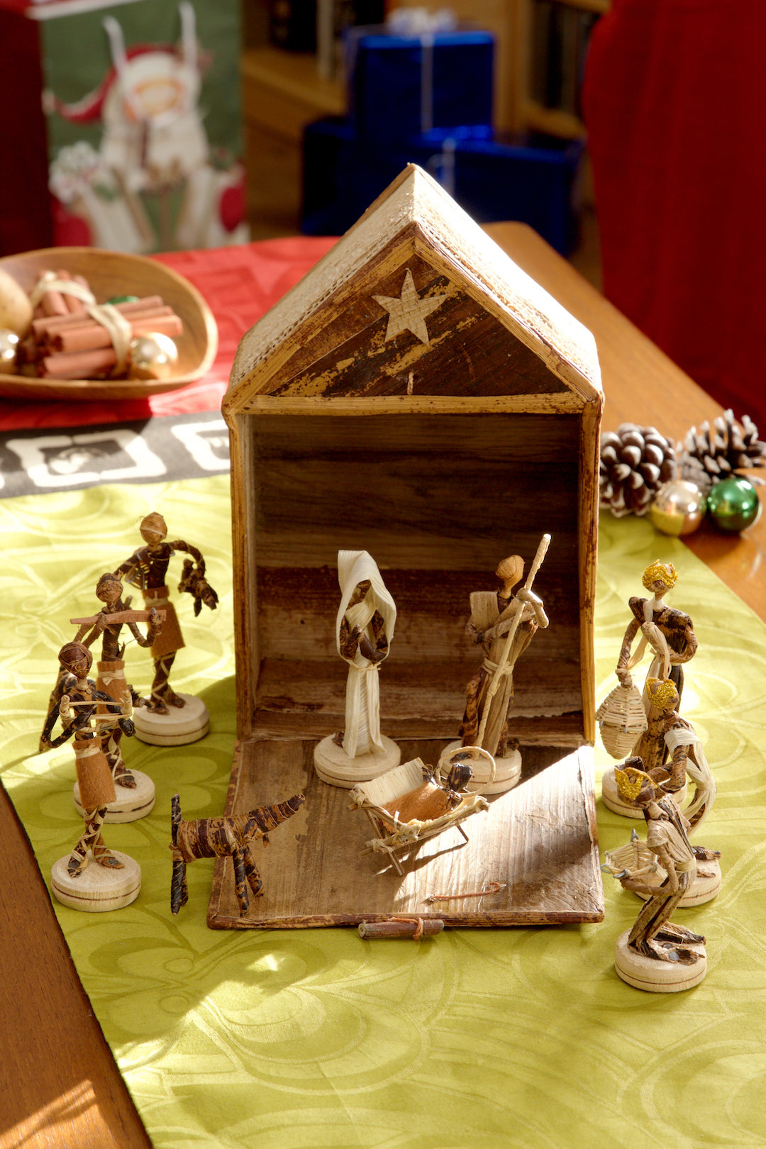 Christmas Nativity Stable Set Made from Banana Fiber
