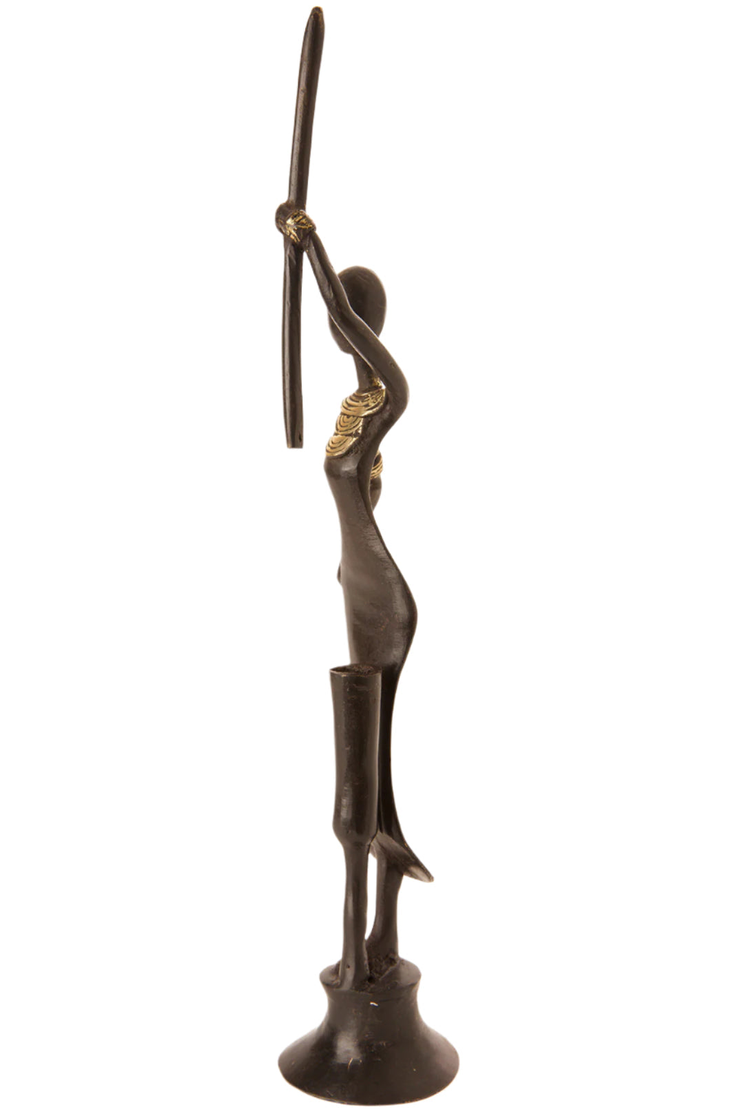 Burkina Bronze Noble by Nature Woman with Mortar & Pestle