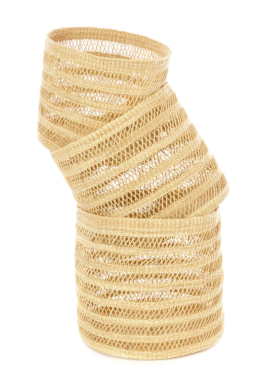 Lace Weave Basket Bins from Ghana - Large