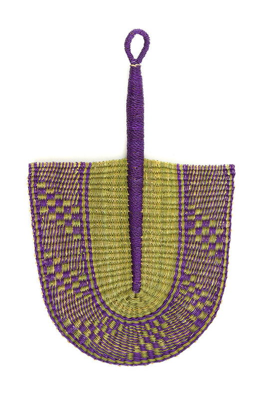 African Violet Elephant Grass Hand Fan