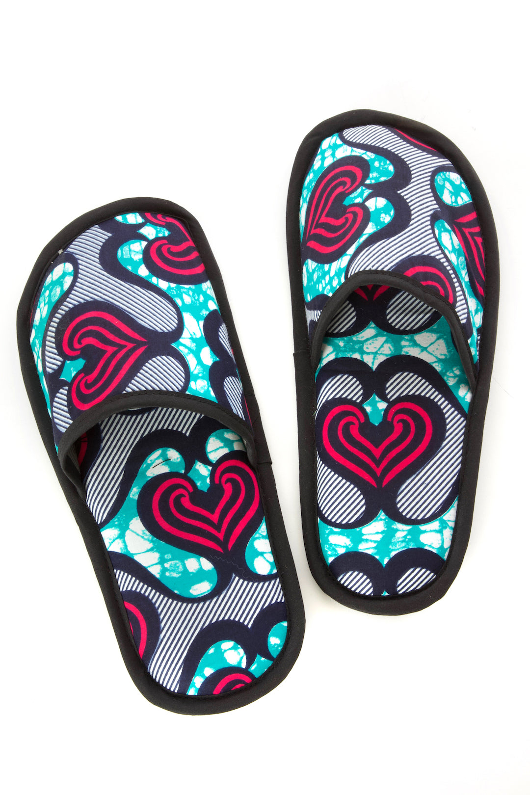 Medium Assorted Ankara Cloth House Slippers from Ghana