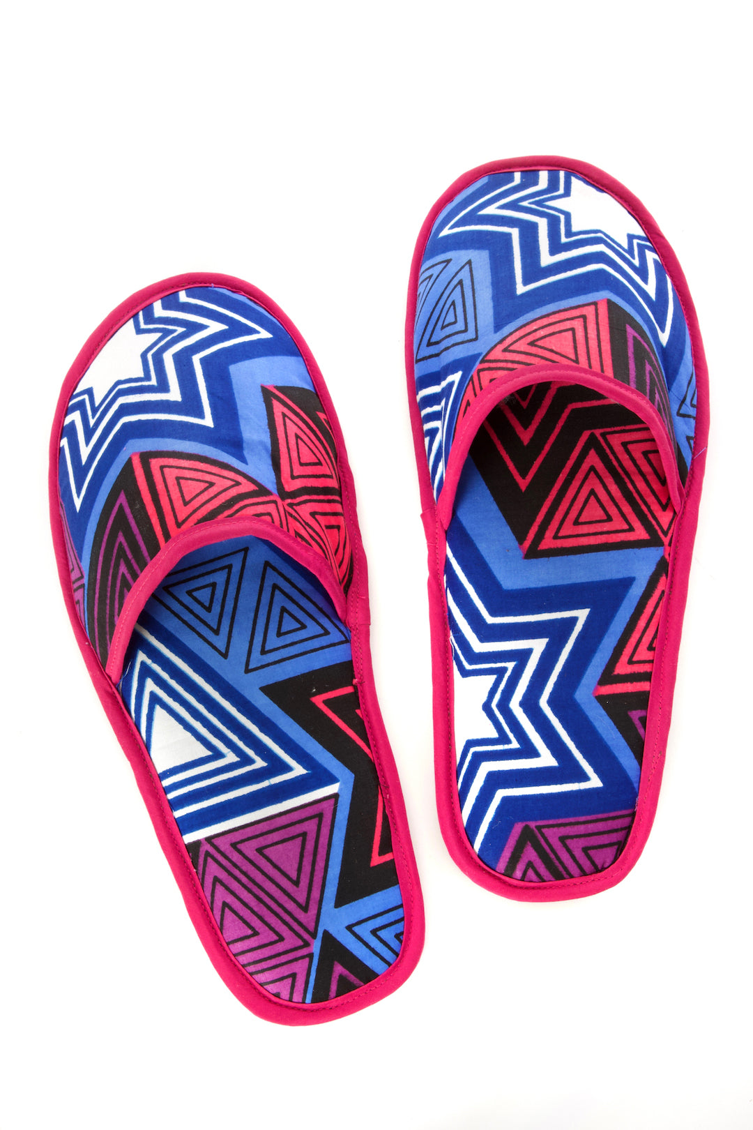 Extra Large Assorted Ankara Cloth House Slippers from Ghana
