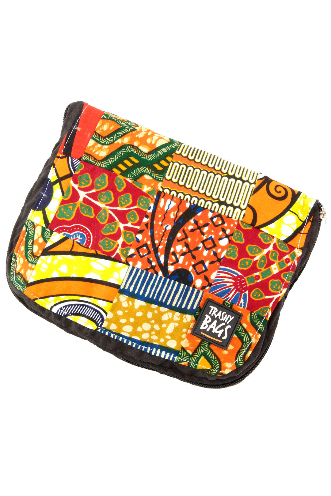 Patchwork Fabric and Water Sachet Smart Shopper from Trashy Bags