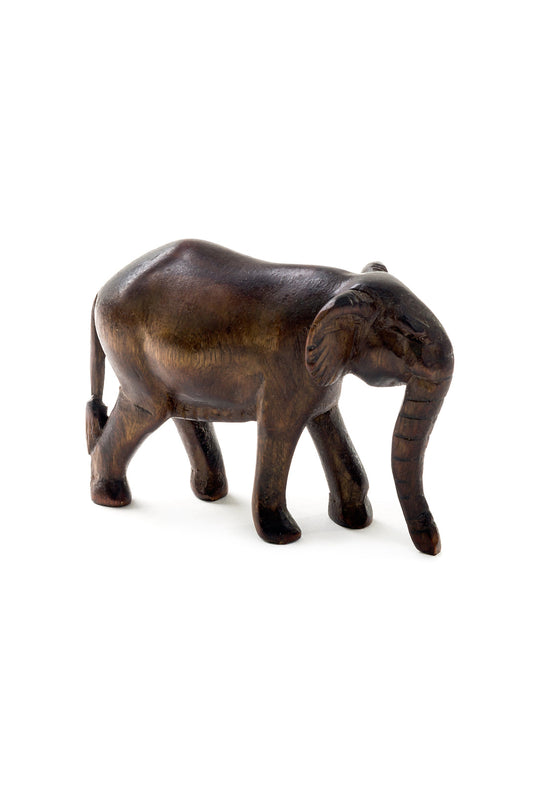 Kenyan Jacaranda Wooden Elephant Sculpture