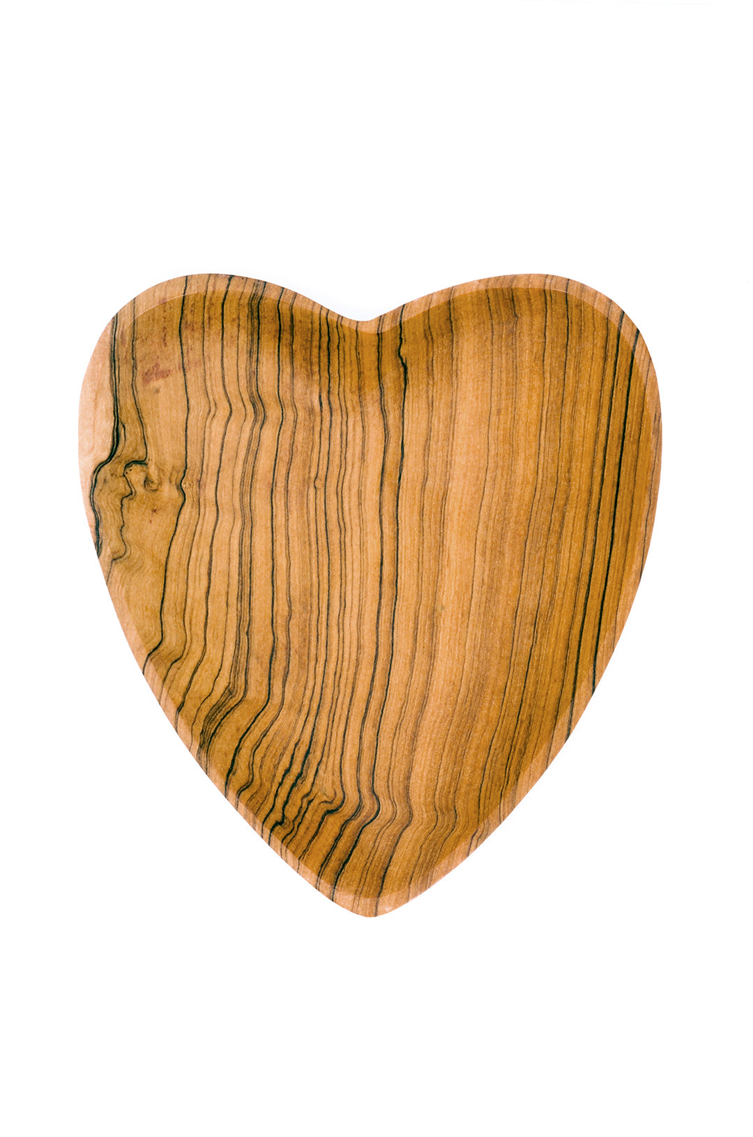 Set of Two Olive Wood Heart Dishes