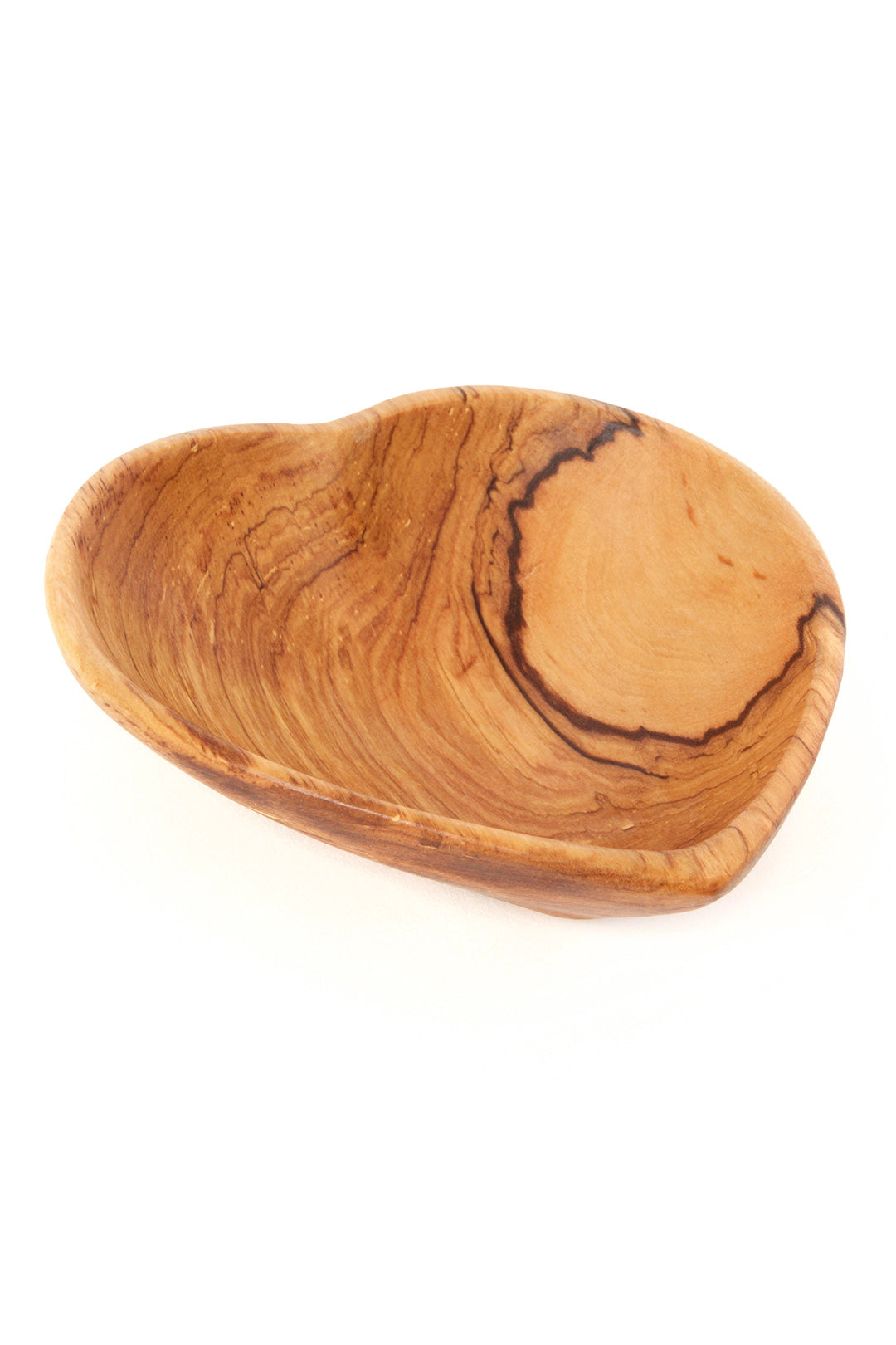 Set of Three Wild Olive Wood Nesting Heart Bowls