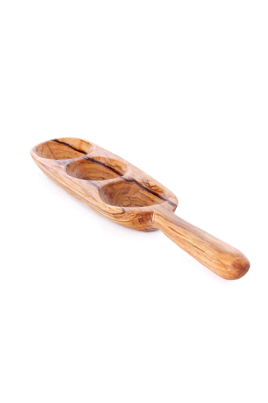 Wild Olive Wood Triple Well Serving Trays