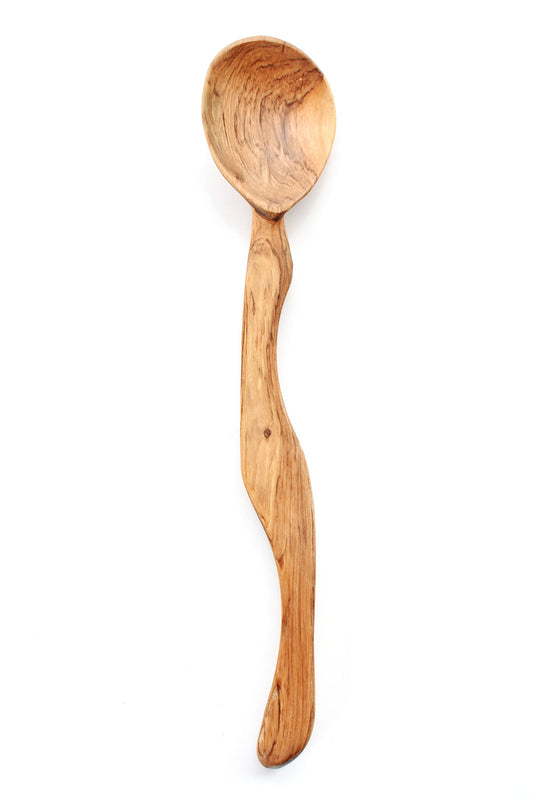 Wild Olive Wood Notched Ladle