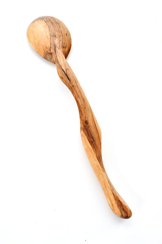 Wild Olive Wood Notched Ladle