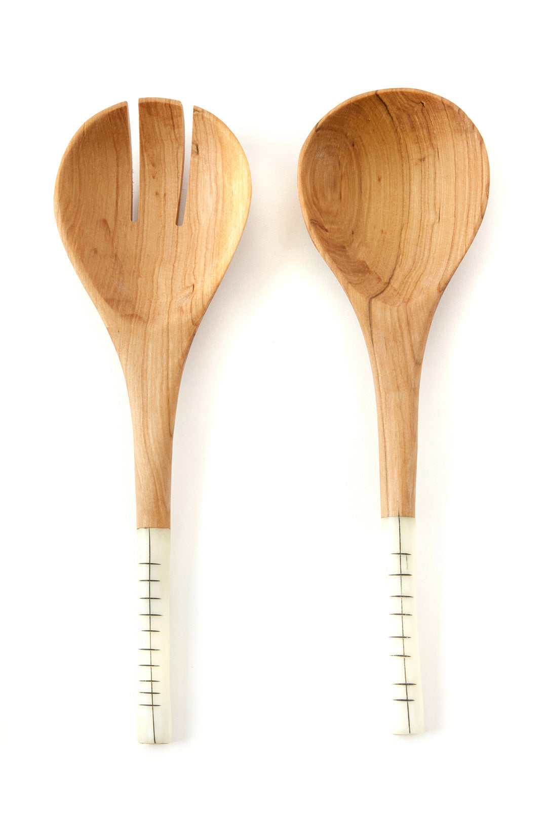 Short & Sweet Wild Olive Wood Salad Servers