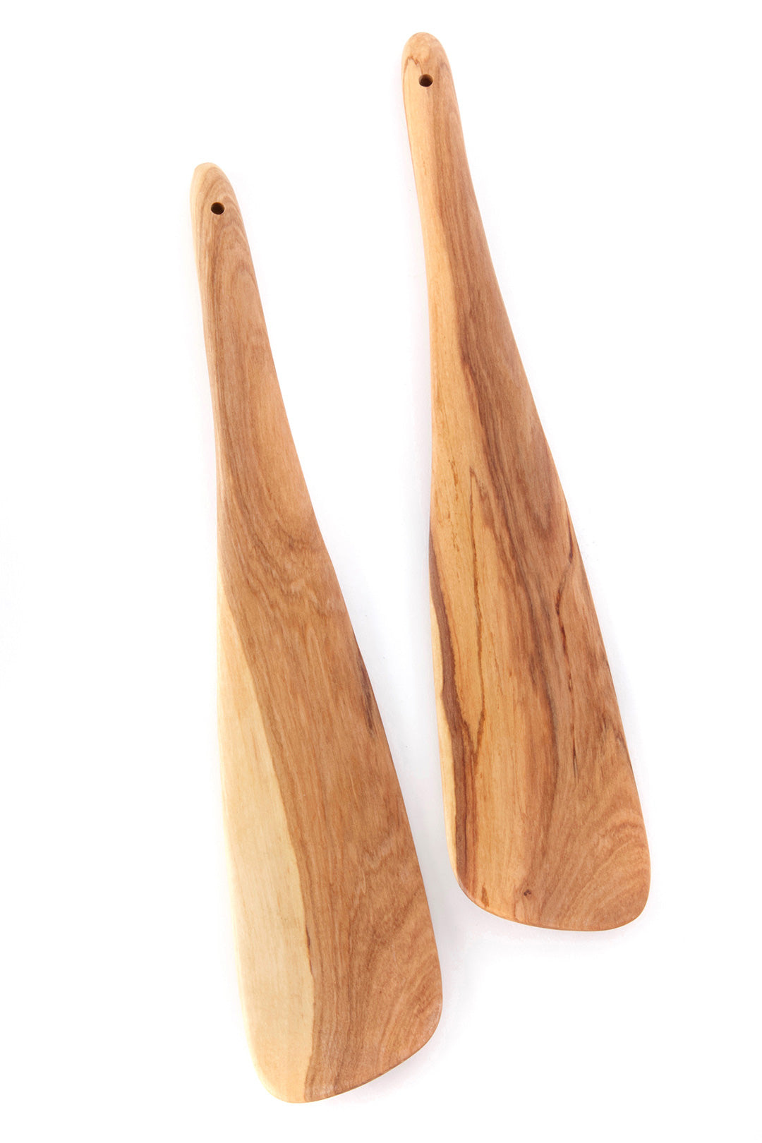 Kenya Wild Olive Wood Kafi Paddle Salad Servers