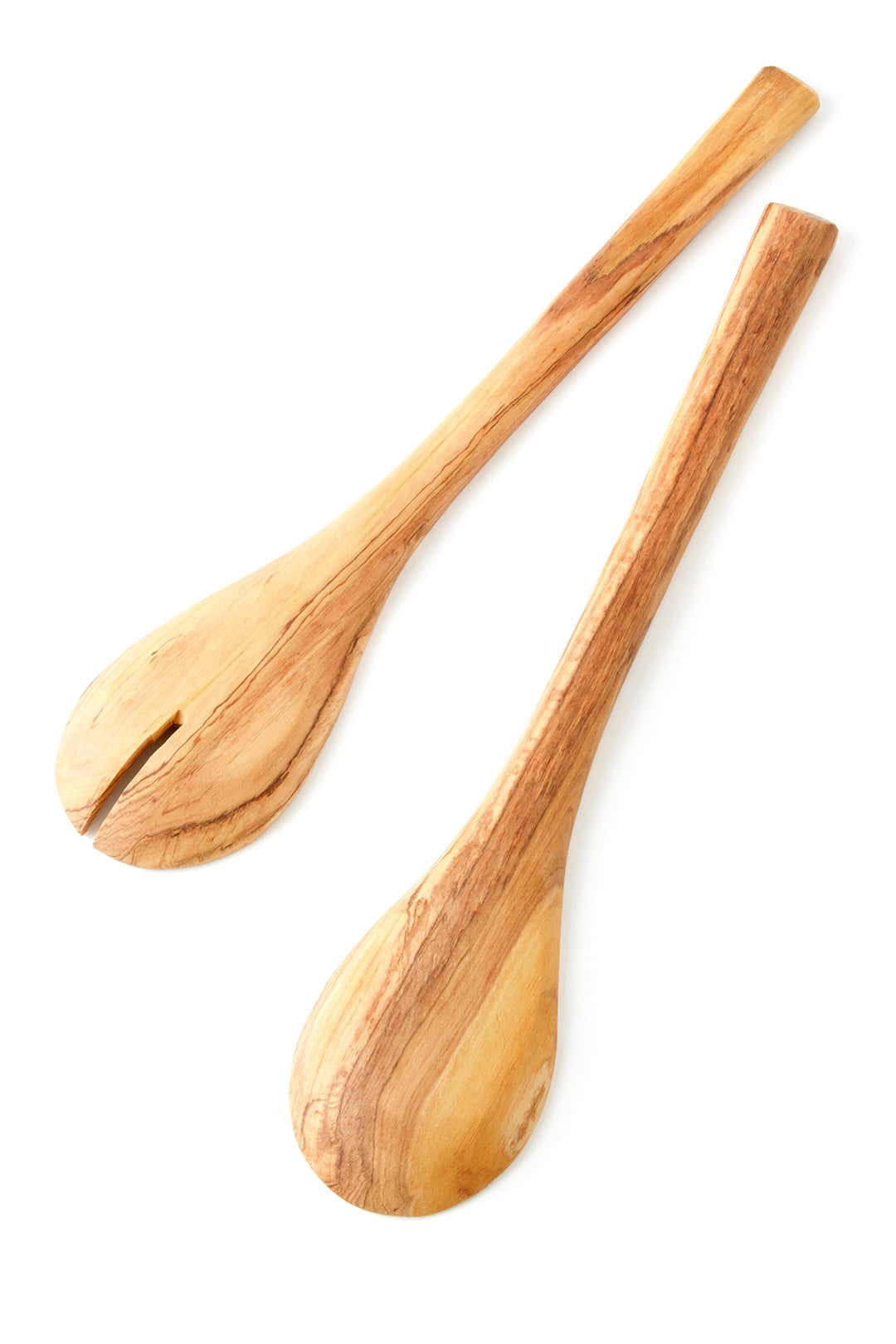 Kenyan Wild Olive Wood Lemongrass Salad Servers