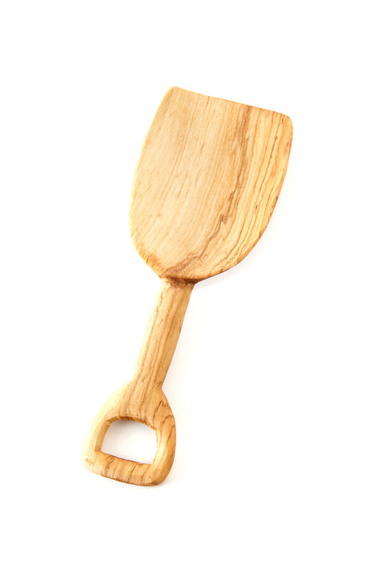 Small Wild Olive Wood Bin Shovel